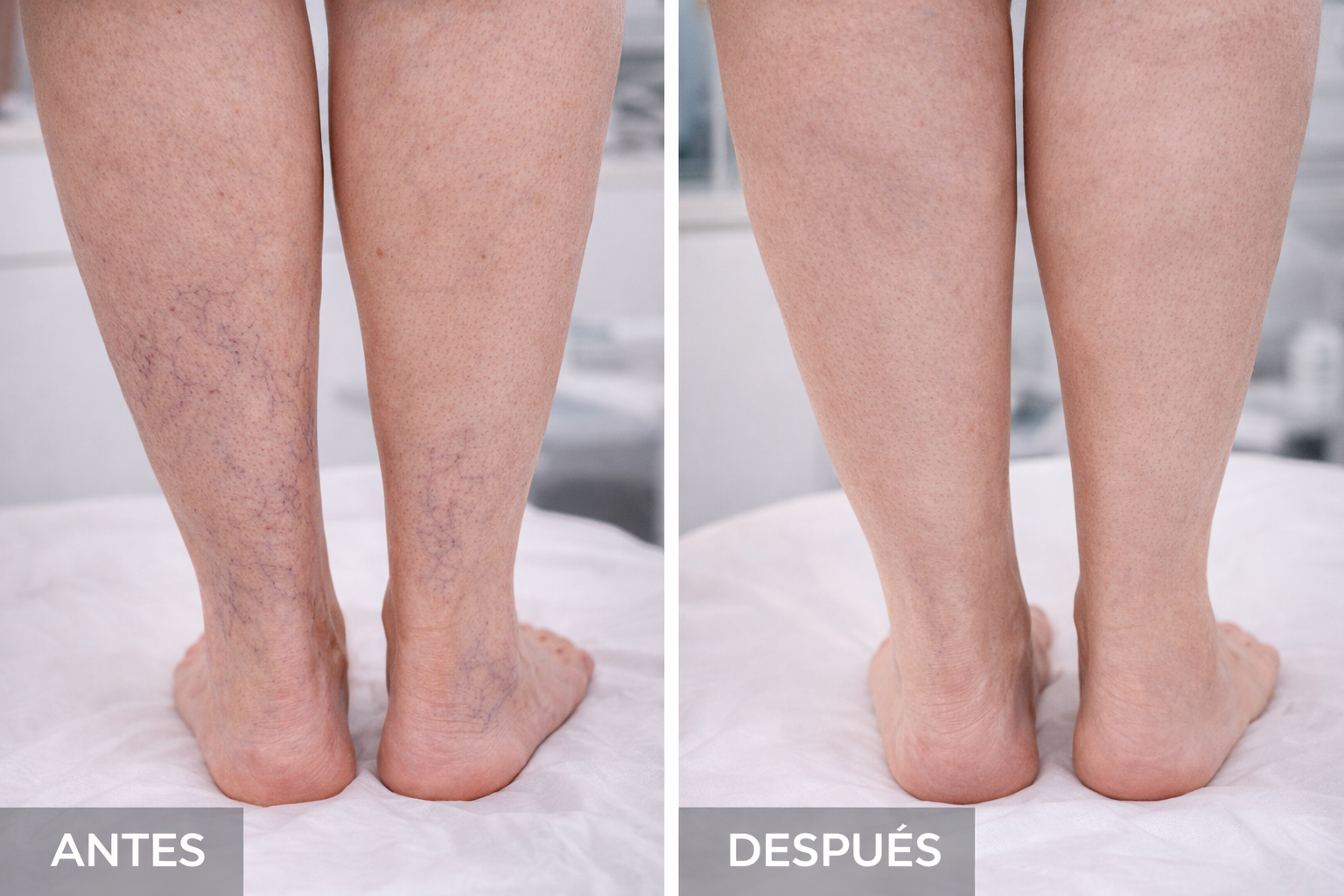 Escleroterapia: evolución tras sesiones en microvarices (caso 2)