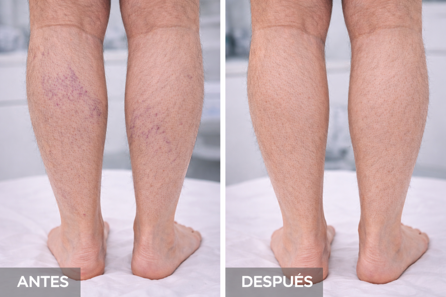 Escleroterapia: mejoría progresiva en piernas (caso 3)